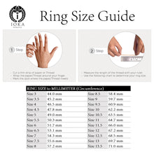 Ioka Jewelry - 14K Yellow Solid Gold Fancy 3 Triple Heart Cubic Zirconia CZ Ring